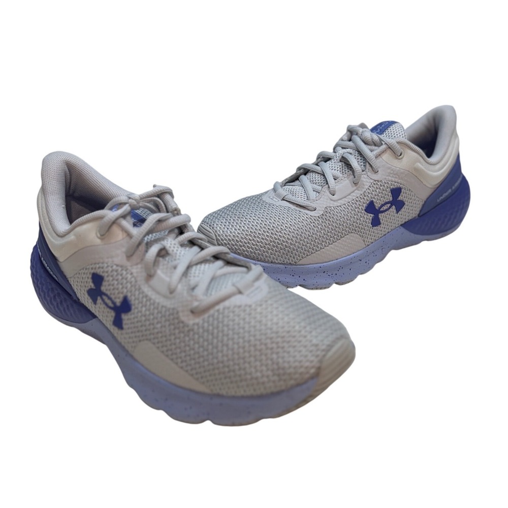 Under Armour Running Shoes Charged Escape 4 Women Size 8 Gray Purple 3025426-111
